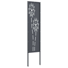vidaXL Garden Privacy Screen Anthracite 32 x 140 cm Cold-rolled steel 6