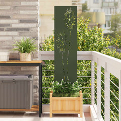 vidaXL Garden Privacy Screen Olive green 32 x 140 cm Cold-rolled steel 1