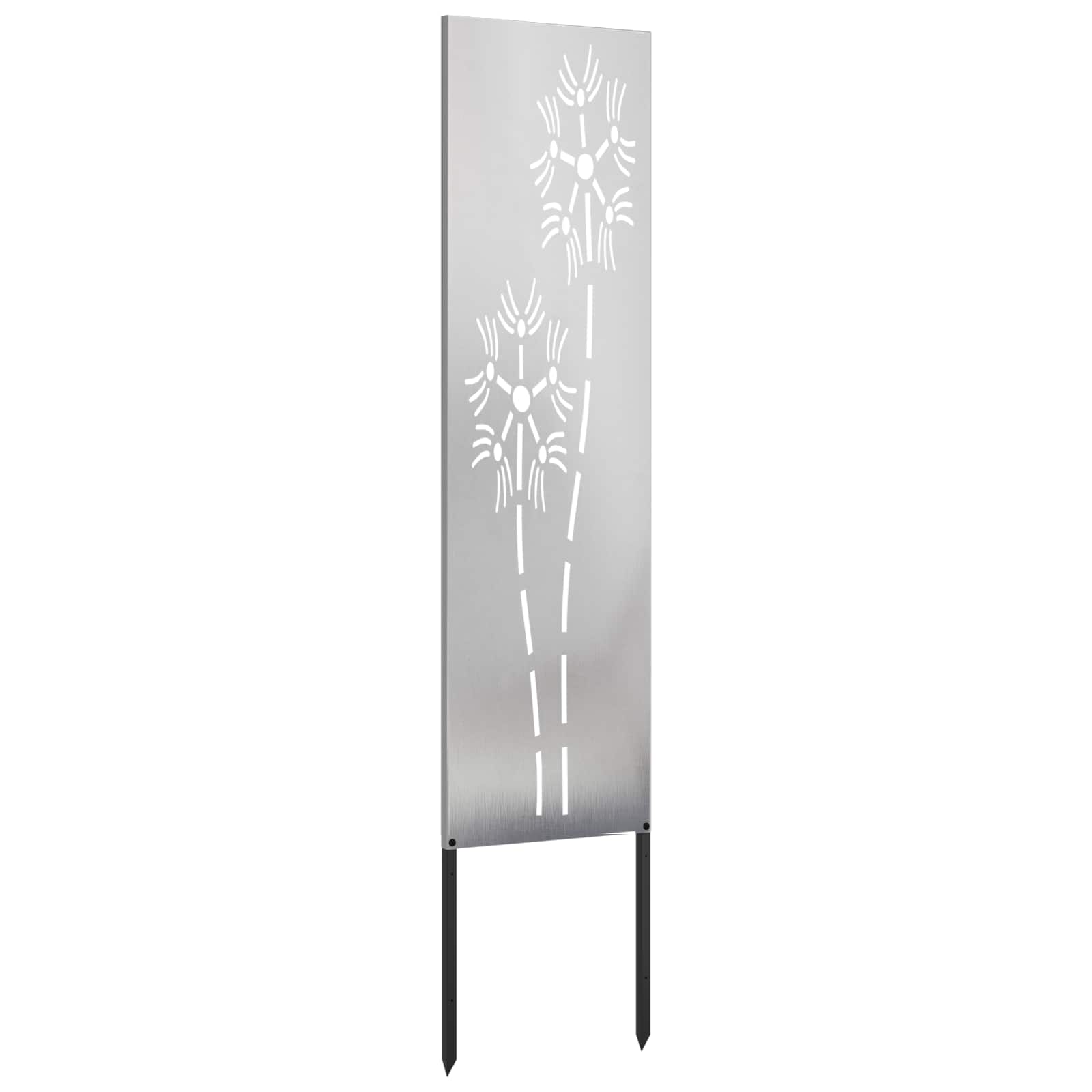 vidaXL Garden Privacy Screen Silver 32 x 140 cm Stainless steel 5