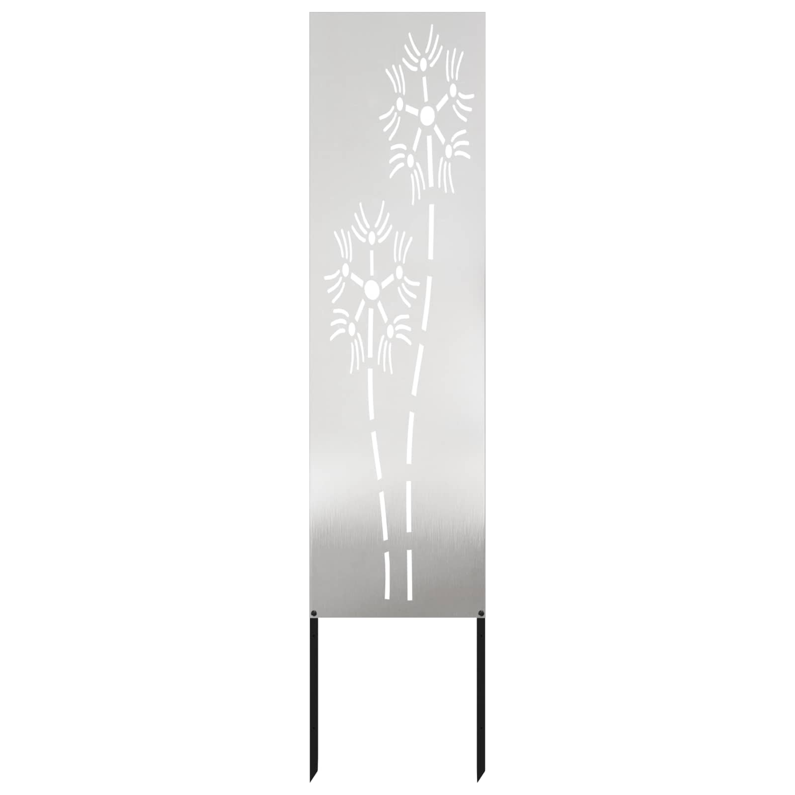 vidaXL Garden Privacy Screen Silver 32 x 140 cm Stainless steel 2