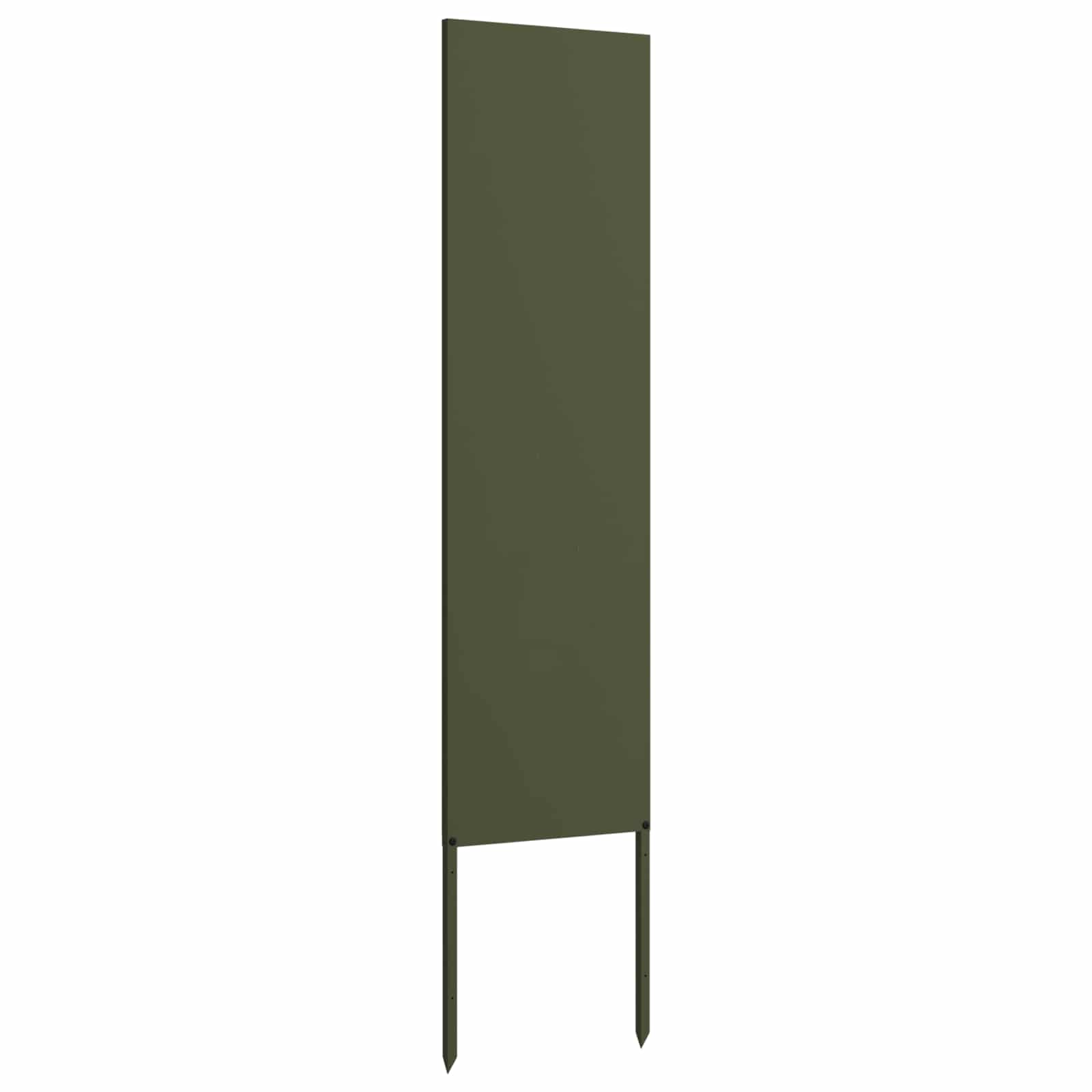 vidaXL Garden Privacy Screen Olive green 32 x 140 cm Cold-rolled steel 4