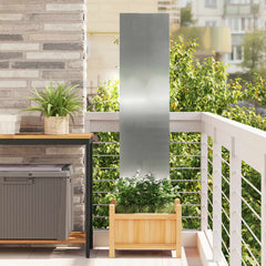 vidaXL Garden Privacy Screen Silver 32 x 140 cm Galvanised steel 1