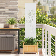 vidaXL Garden Privacy Screen White 32 x 140 cm Cold-rolled steel 1