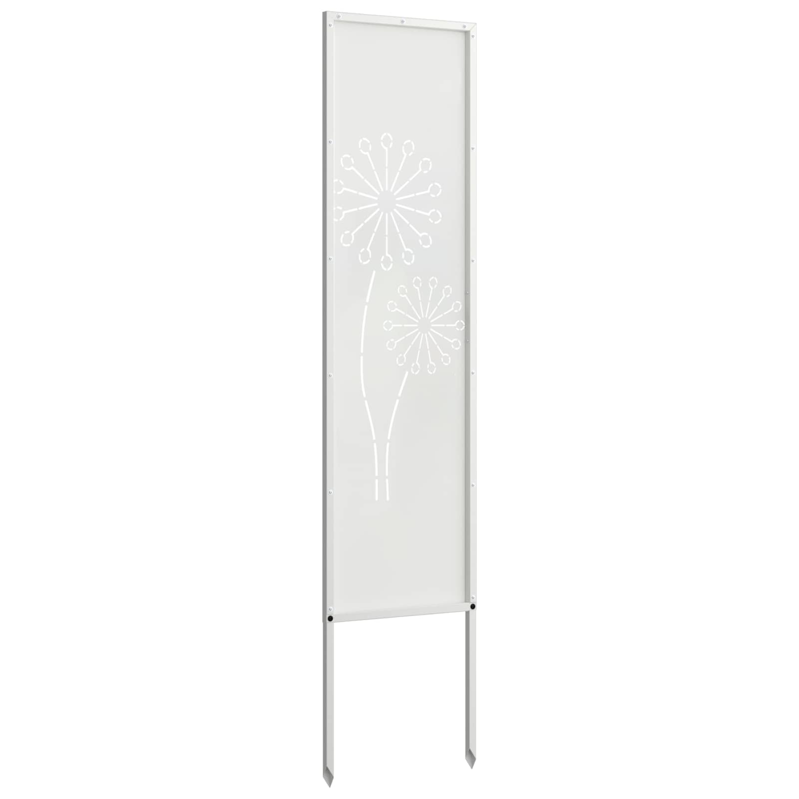 vidaXL Garden Privacy Screen White 32 x 140 cm Cold-rolled steel 6
