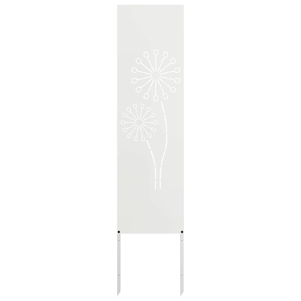 vidaXL Garden Privacy Screen White 32 x 140 cm Cold-rolled steel 4