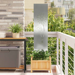 vidaXL Garden Privacy Screen Silver 32 x 140 cm Galvanised steel 1