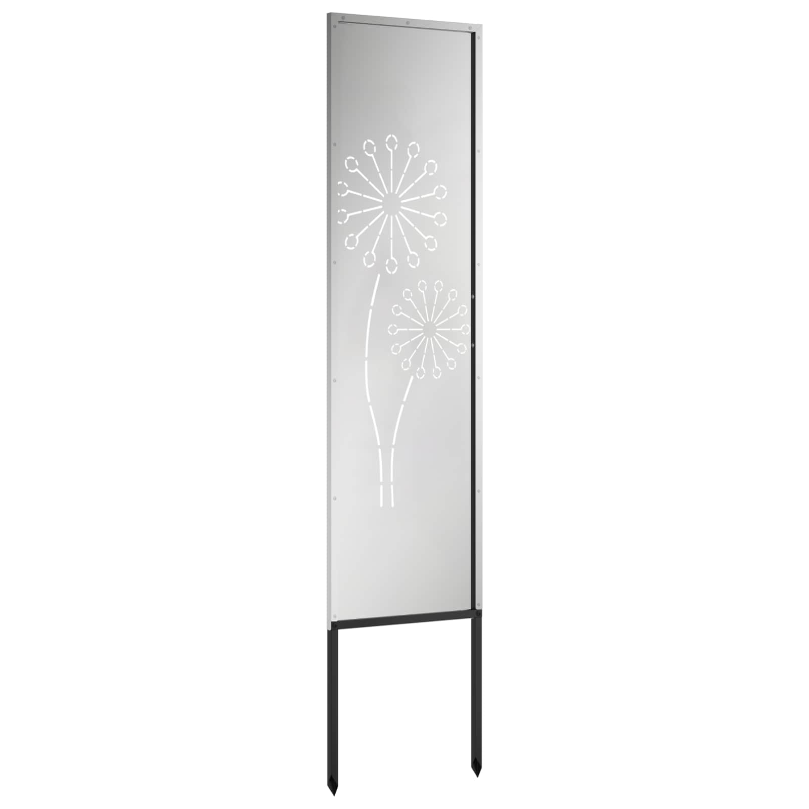 vidaXL Garden Privacy Screen Silver 32 x 140 cm Galvanised steel 6