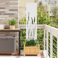 vidaXL Garden Privacy Screen White 32 x 140 cm Cold-rolled steel 1