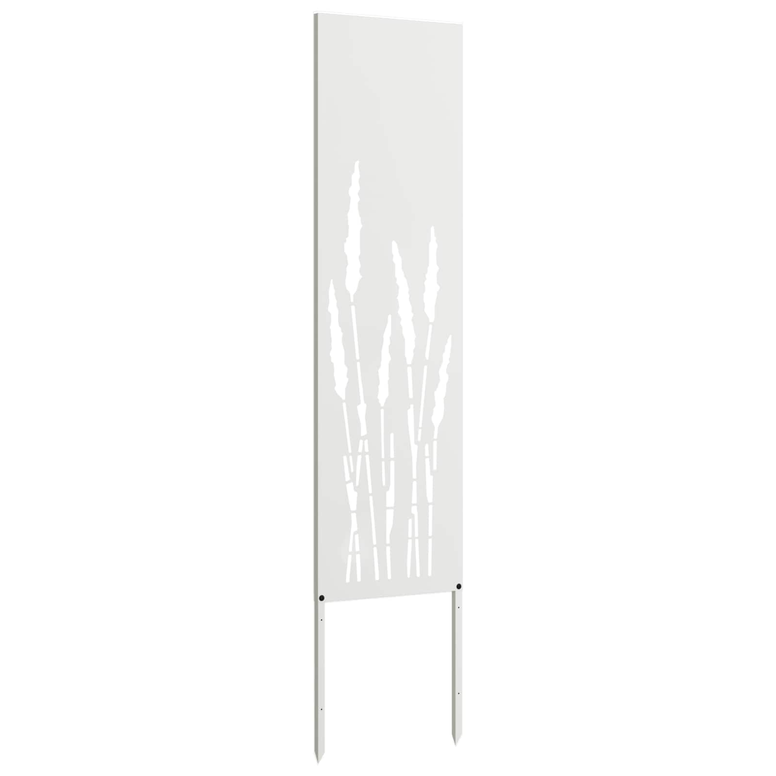 vidaXL Garden Privacy Screen White 32 x 140 cm Cold-rolled steel 5