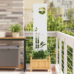 vidaXL Garden Privacy Screen White 32 x 140 cm Cold-rolled steel 1