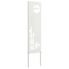 vidaXL Garden Privacy Screen White 32 x 140 cm Cold-rolled steel 5