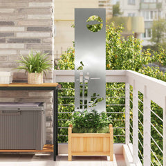 vidaXL Garden Privacy Screen Silver 32 x 140 cm Galvanised steel 1