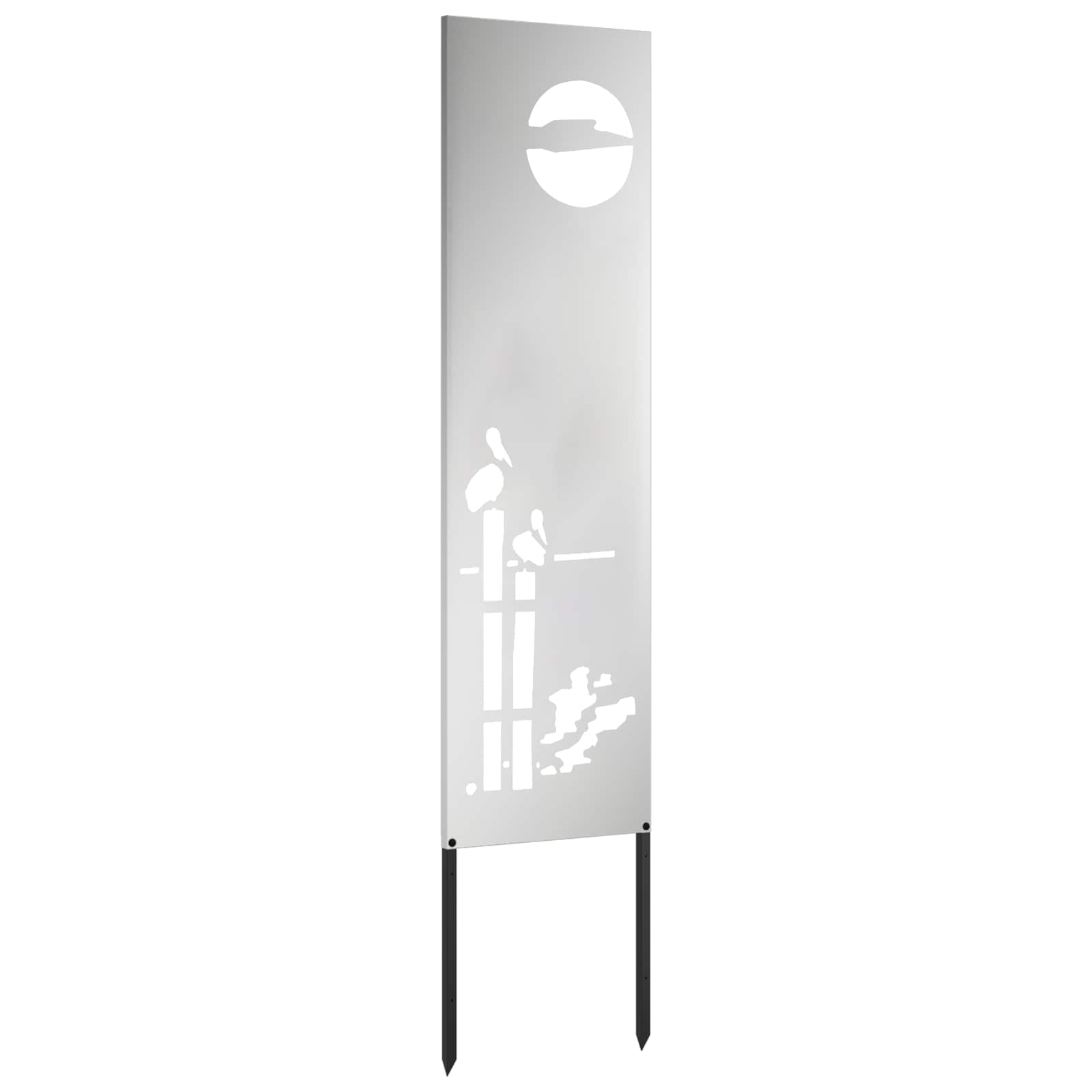 vidaXL Garden Privacy Screen Silver 32 x 140 cm Galvanised steel 5