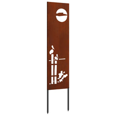 vidaXL Garden Privacy Screen Rusty 32 x 140 cm Weathering Steel 2