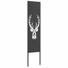 vidaXL Garden Privacy Screen Black 32 x 140 cm Cold-rolled steel 5