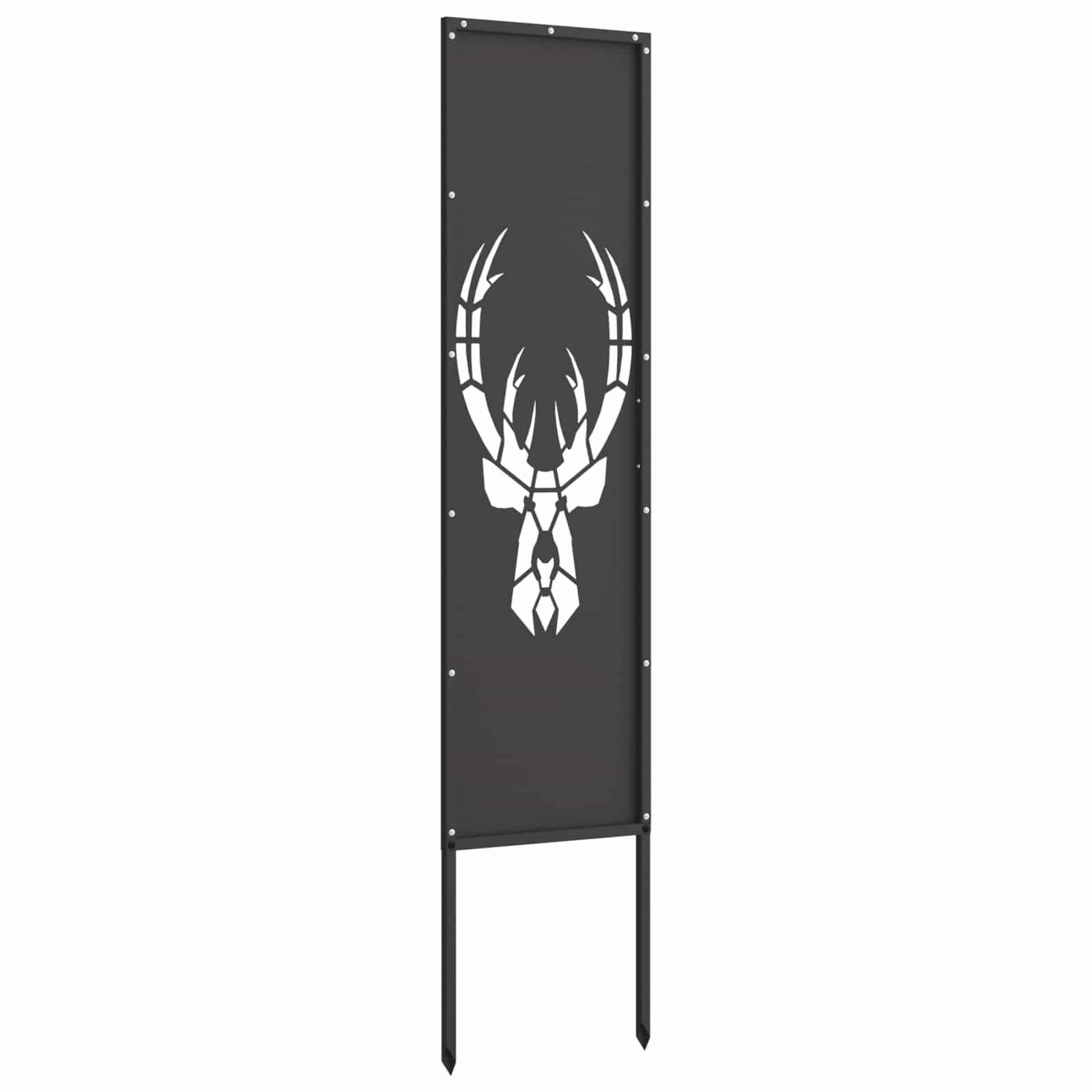 vidaXL Garden Privacy Screen Black 32 x 140 cm Cold-rolled steel 6