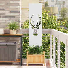 vidaXL Garden Privacy Screen White 32 x 140 cm Cold-rolled steel 1