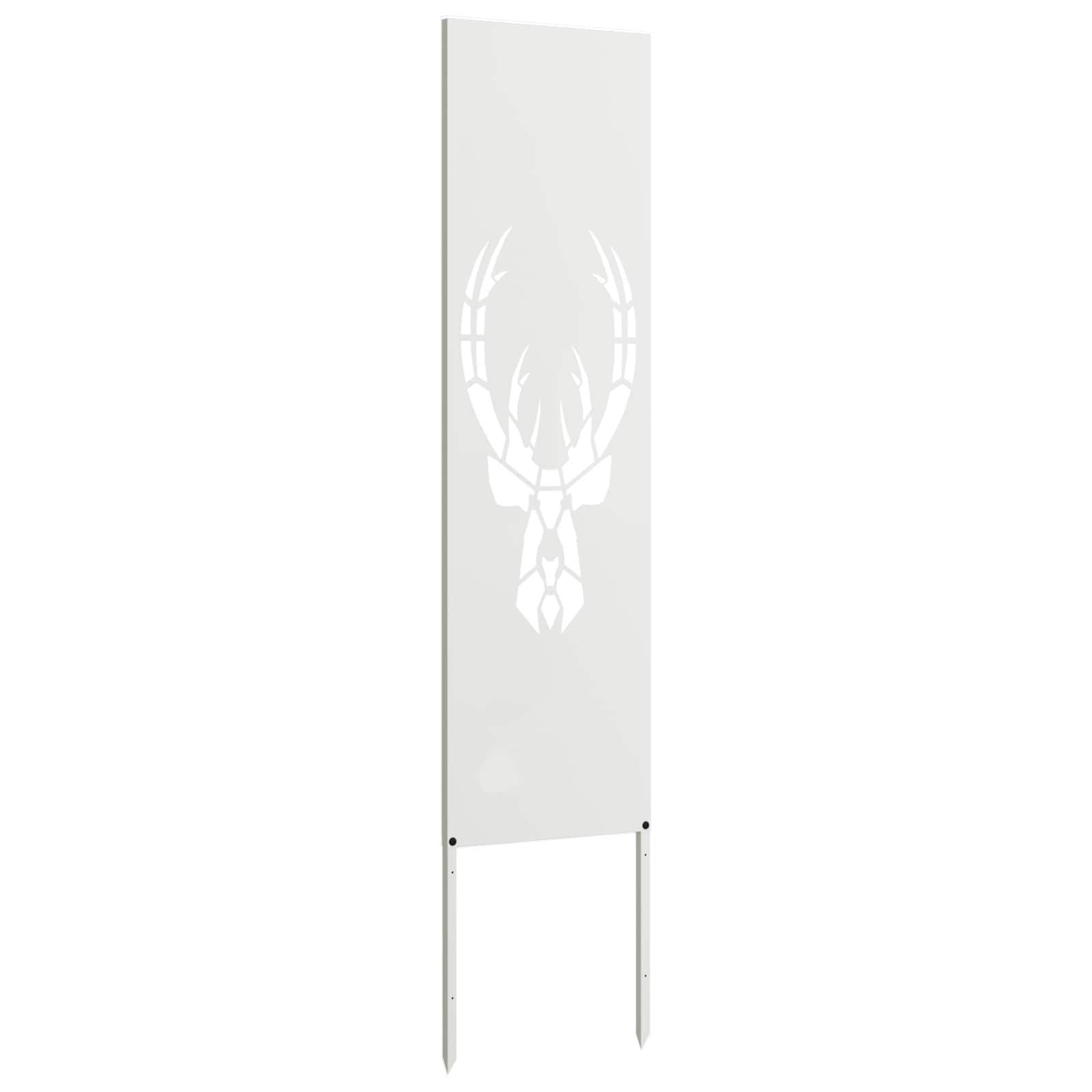vidaXL Garden Privacy Screen White 32 x 140 cm Cold-rolled steel 5
