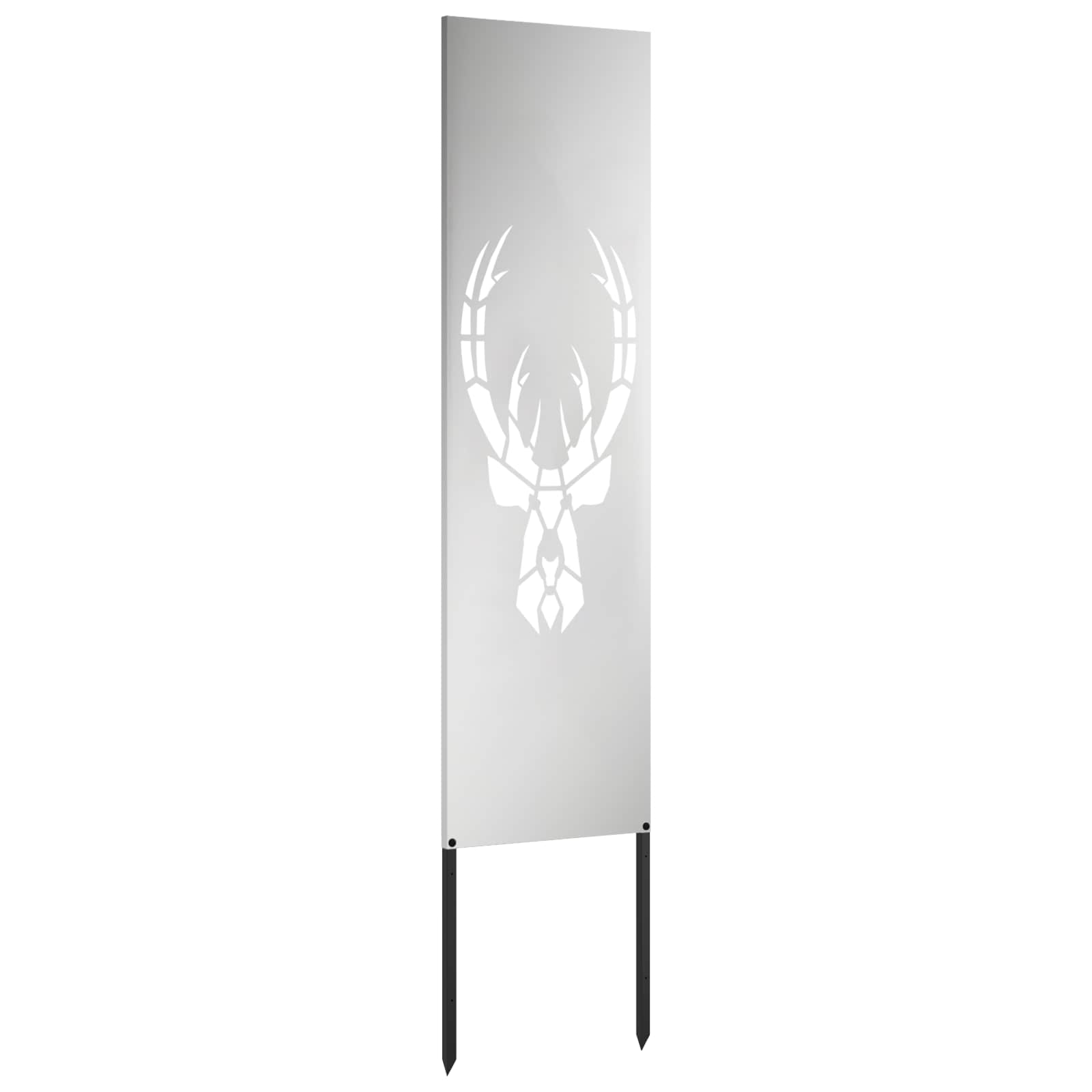vidaXL Garden Privacy Screen Silver 32 x 140 cm Galvanised steel 5