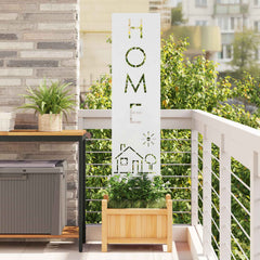 vidaXL Garden Privacy Screen White 32 x 140 cm Cold-rolled steel 1