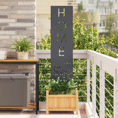 vidaXL Garden Privacy Screen Anthracite 32 x 140 cm Cold-rolled steel 1