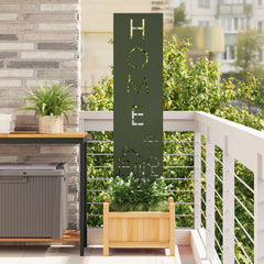 vidaXL Garden Privacy Screen Olive green 32 x 140 cm Cold-rolled steel 1