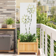 Garden Privacy Screen Cold-rolled Steel White
