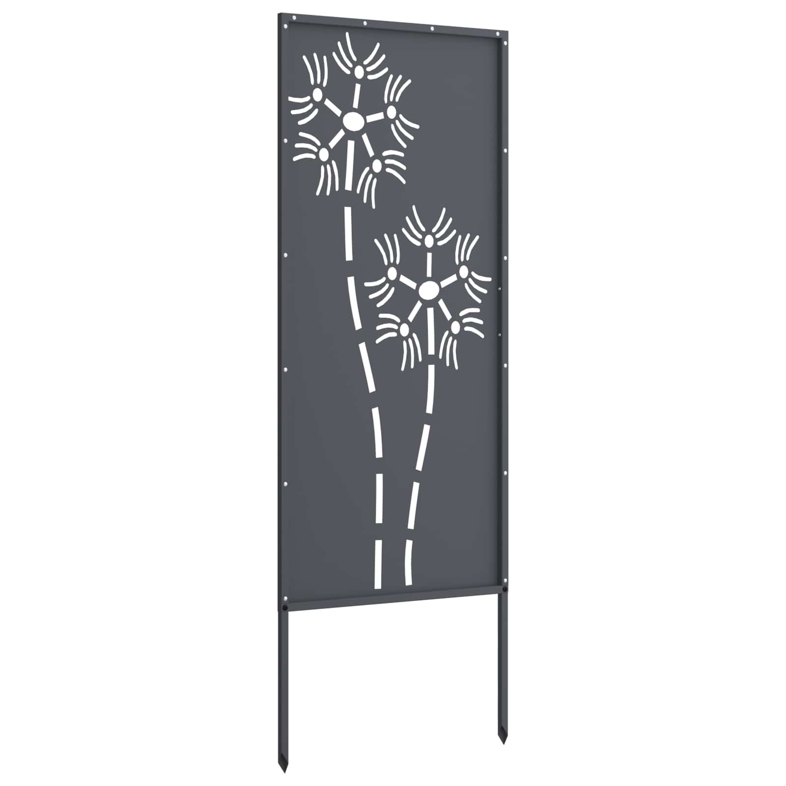 vidaXL Garden Privacy Screen Anthracite 50 x 140 cm Cold-rolled steel 6
