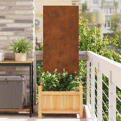 vidaXL Garden Privacy Screen Rusty 50 x 140 cm Weathering Steel 1