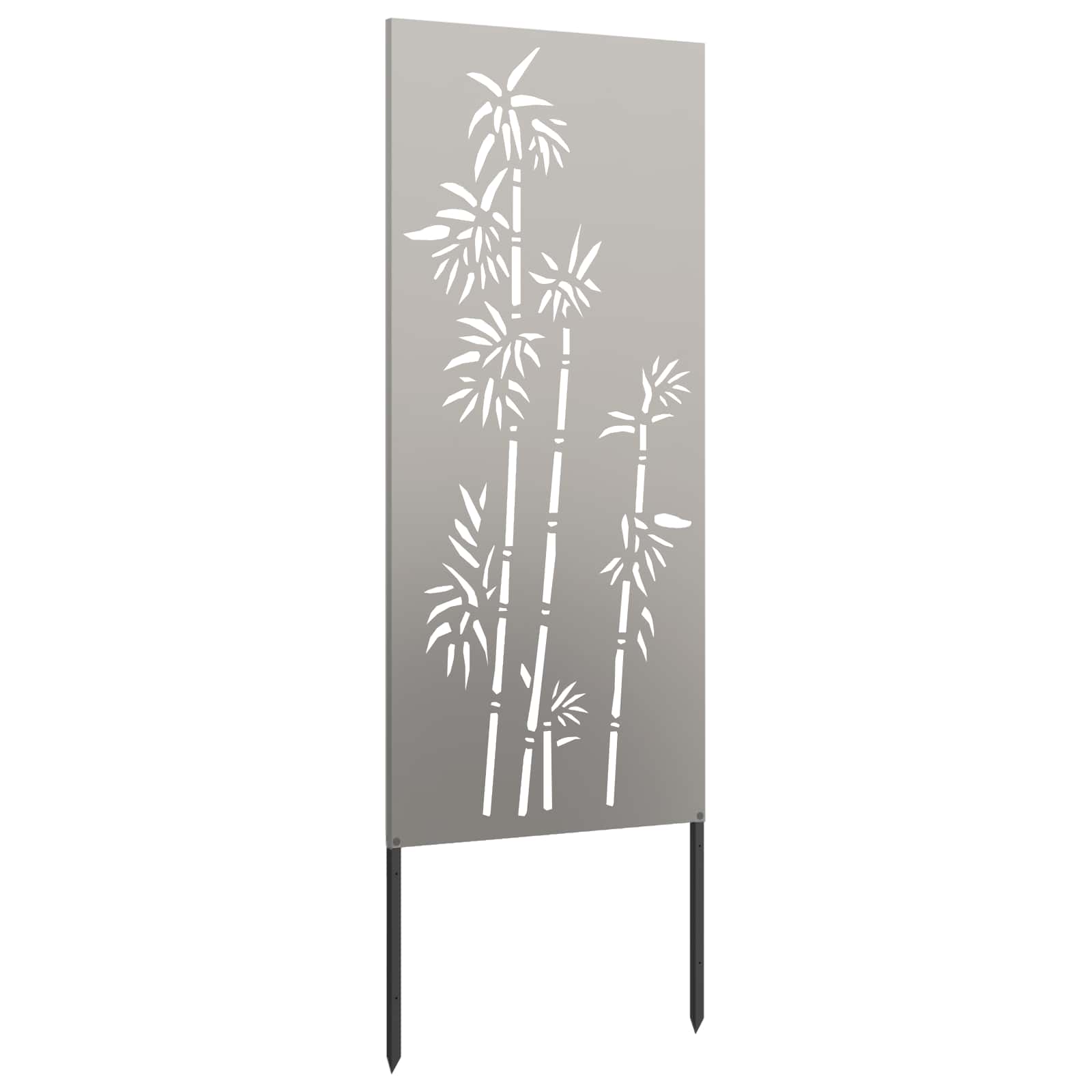 vidaXL Garden Privacy Screen Floral Rusty 50 x 140 cm Weathering Steel 5