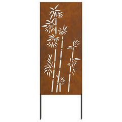 vidaXL Garden Privacy Screen Floral Rusty 50 x 140 cm Weathering Steel 4