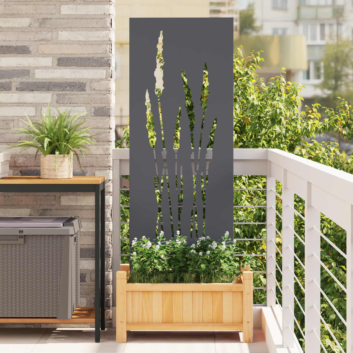 Garden Privacy Screen Cold-rolled Steel Anthracite