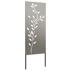 vidaXL Garden Privacy Screen Floral Rusty 50 x 140 cm Weathering Steel 5