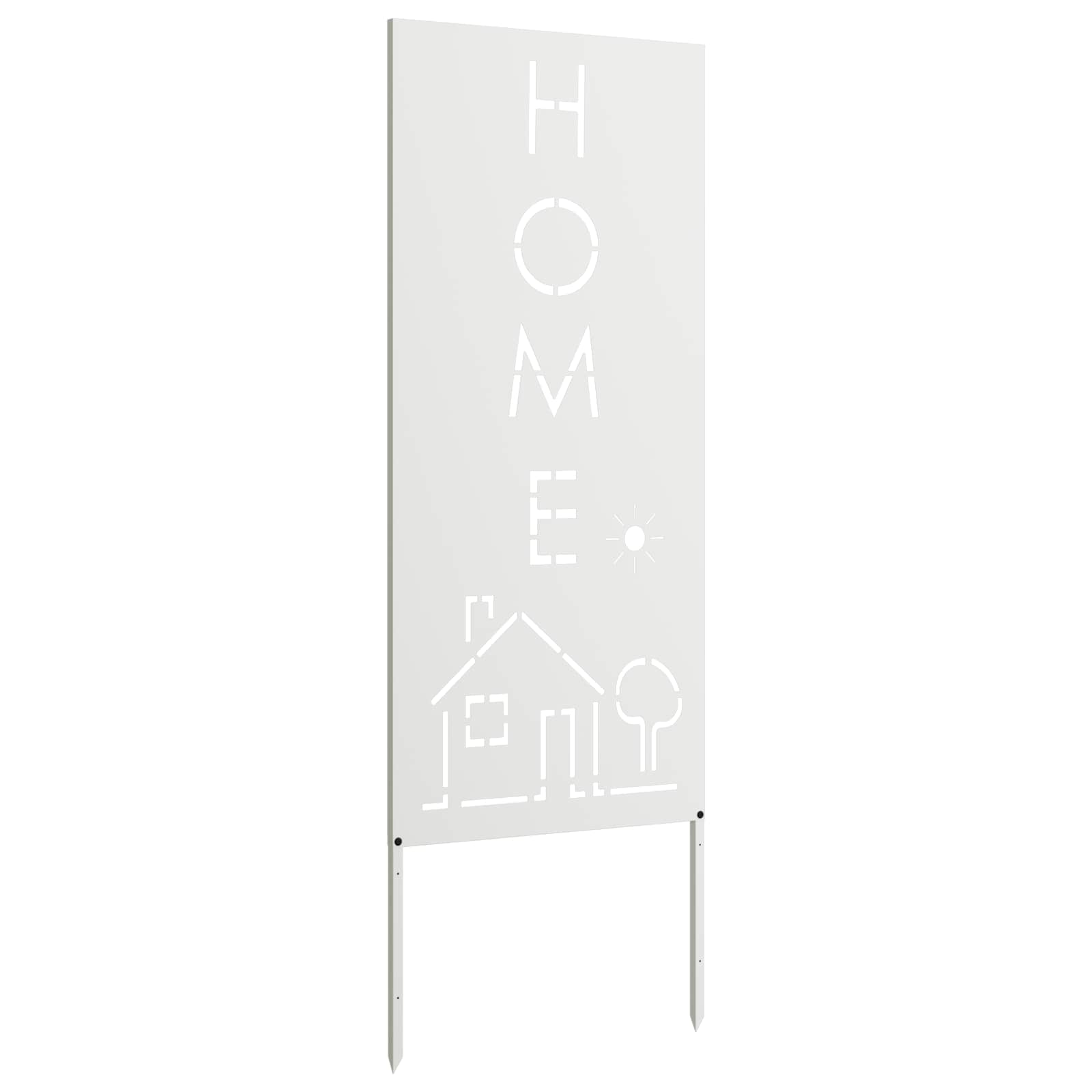 vidaXL Garden Privacy Screen White 50 x 140 cm Cold-rolled steel 5