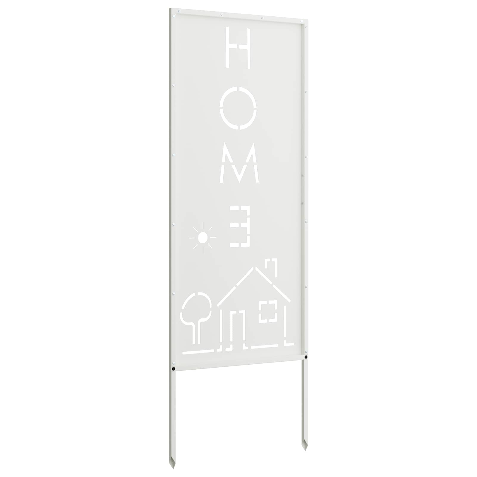 vidaXL Garden Privacy Screen White 50 x 140 cm Cold-rolled steel 6