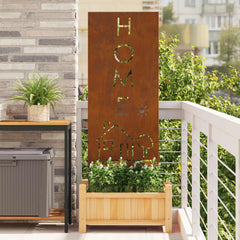 Garden Privacy Screen Rusty Weathering Steel