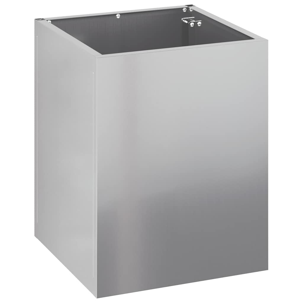 vidaXL Garden Planter Galvanised Steel 32 x 32 x 40 cm 2