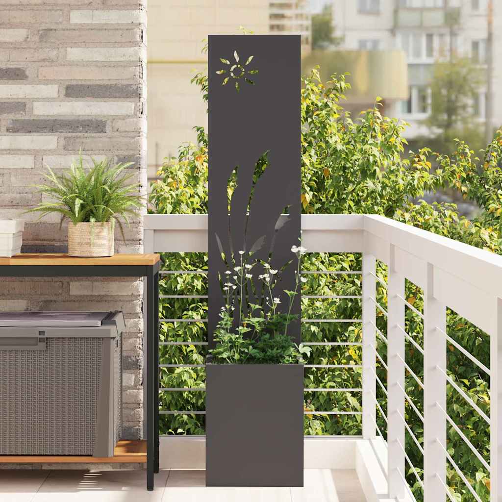 Garden Privacy Screen Cold-rolled Steel Black