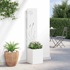 vidaXL Garden Privacy Screen White 32 x 32 x 150 cm Cold-rolled steel 4