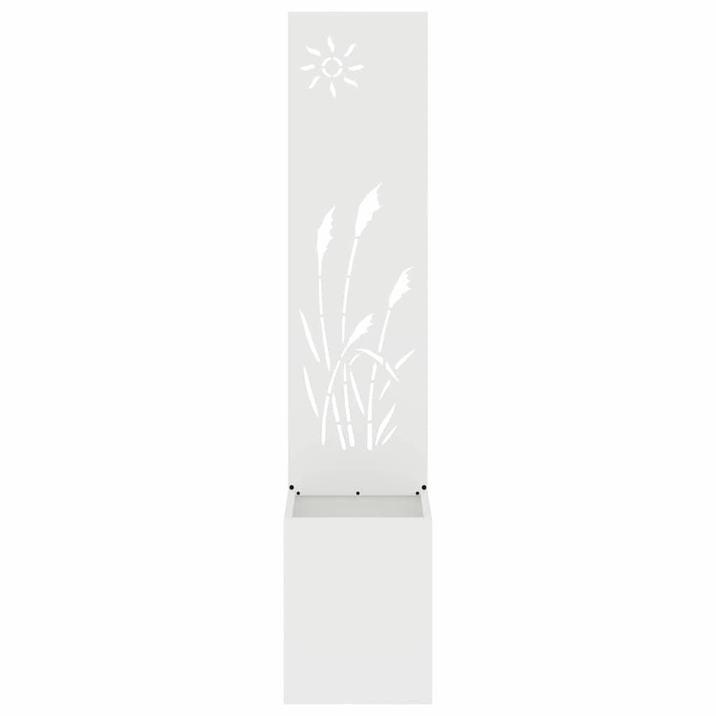 vidaXL Garden Privacy Screen White 32 x 32 x 150 cm Cold-rolled steel 5