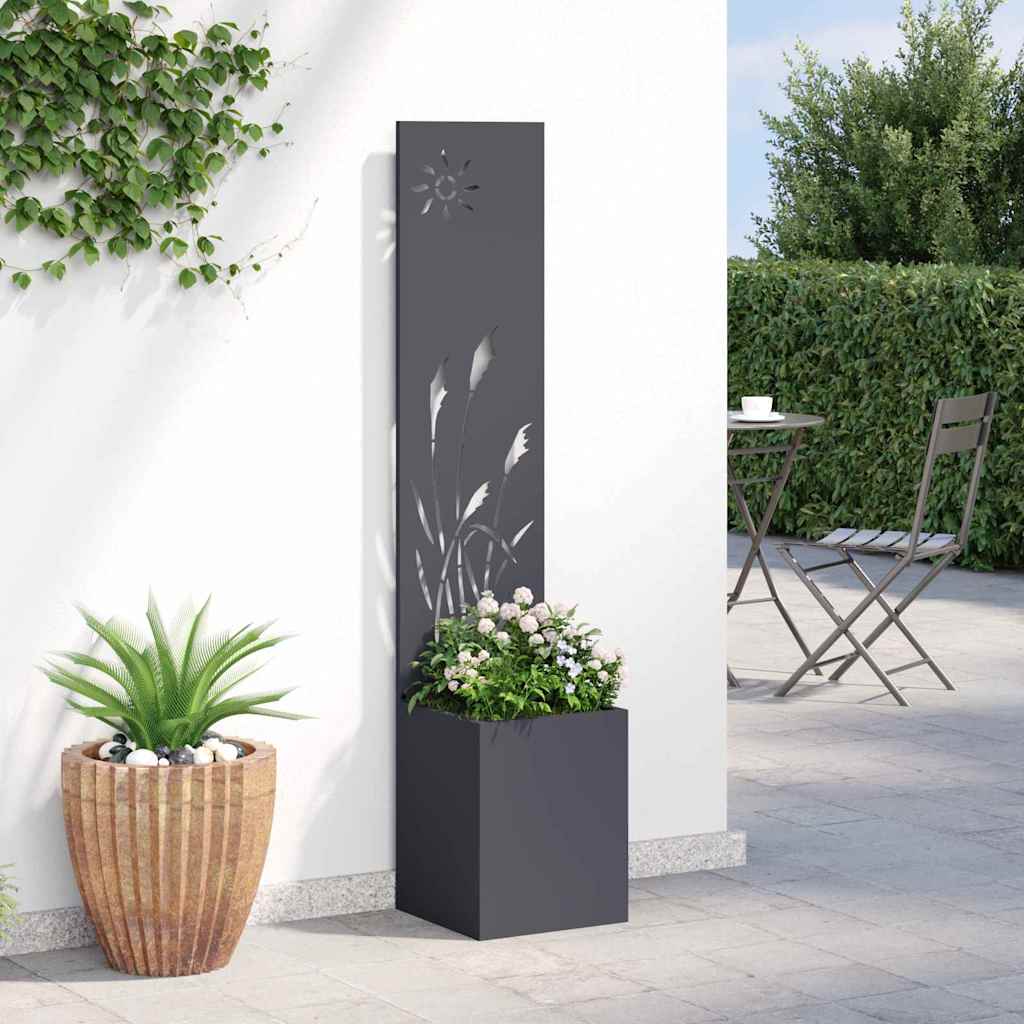 vidaXL Garden Privacy Screen Fretwork Anthracite 32 x 32 x 150 cm 4