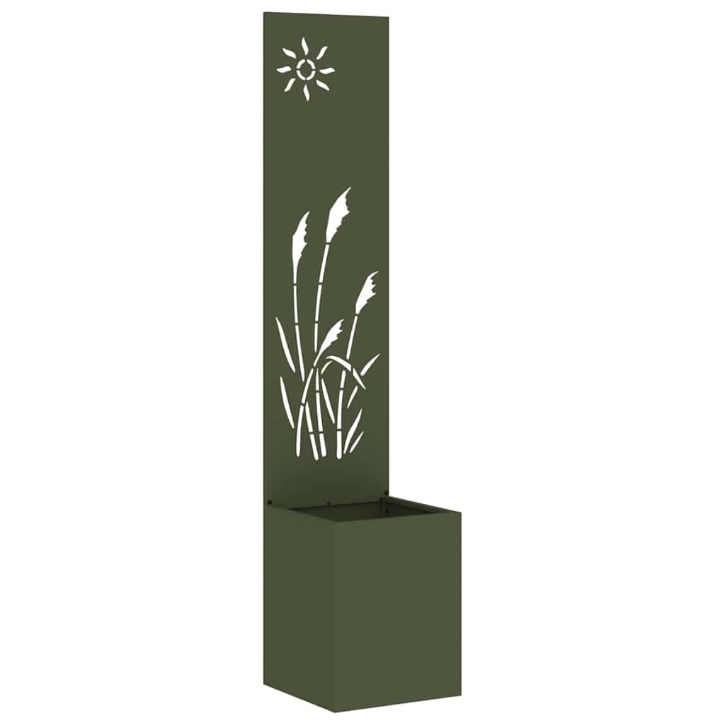 Garden Privacy Screen Fretwork Olive Green