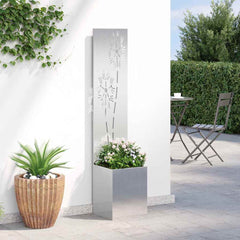vidaXL Garden Privacy Screen Sliver 32 x 32 x 150 cm Stainless steel 4