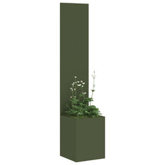 Garden Privacy Screen Fretwork Olive Green