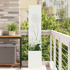 Garden Privacy Screen Cold-rolled Steel White