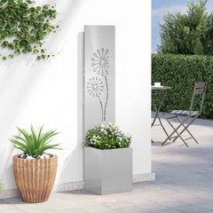 vidaXL Garden Privacy Screen Sliver 32 x 32 x 150 cm Stainless steel 4