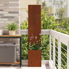 vidaXL Garden Privacy Screen Rusty 32 x 32 x 150 cm Weathering steel 1