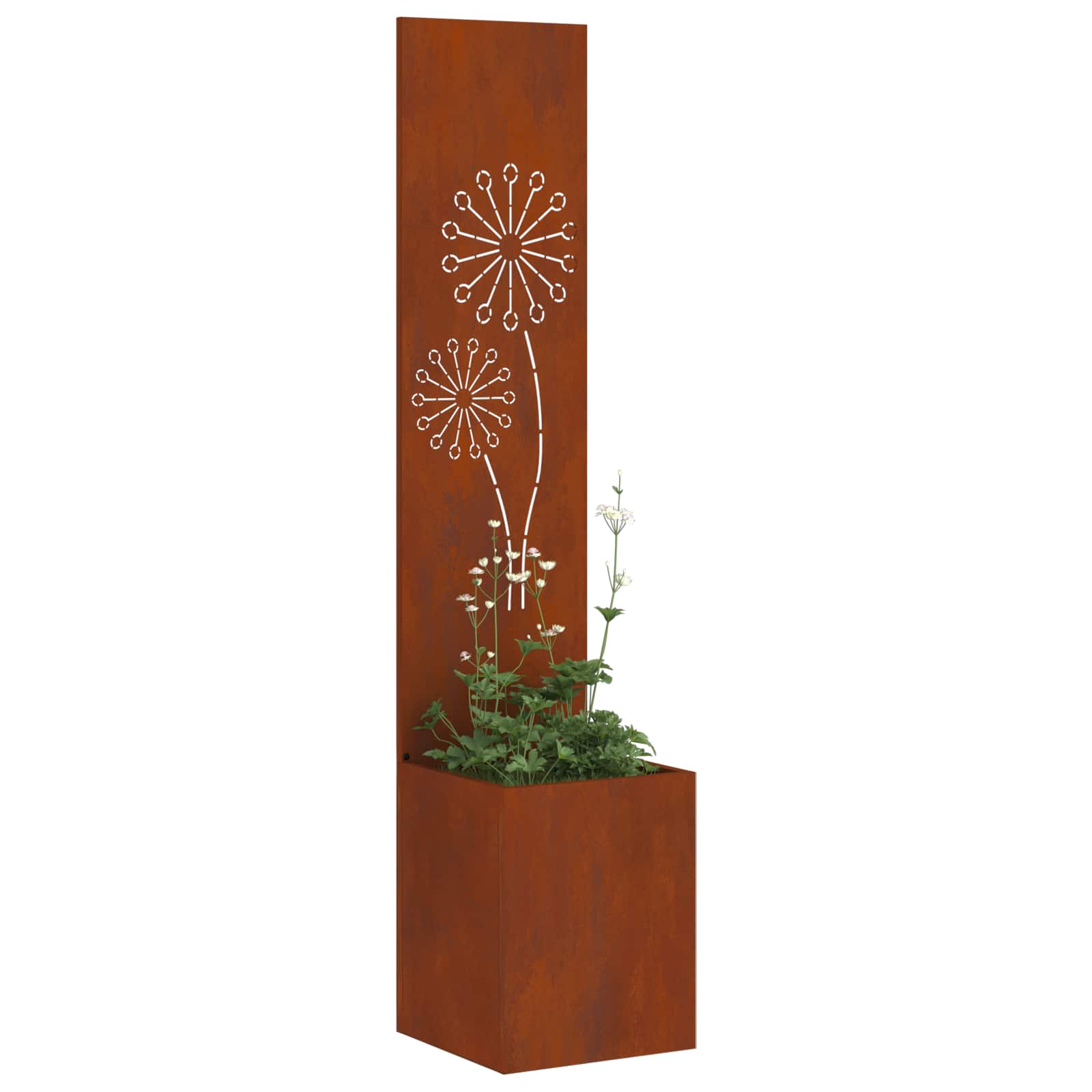 vidaXL Garden Privacy Screen Rusty 32 x 32 x 150 cm Weathering steel 3