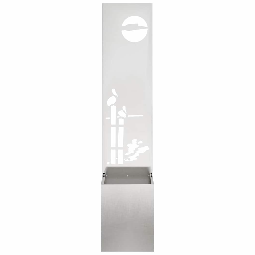 vidaXL Garden Privacy Screen Sliver 32 x 32 x 150 cm Stainless steel 5