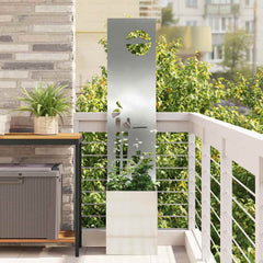 vidaXL Garden Privacy Screen Silver 32 x 32 x 150 cm Galvanised steel 1